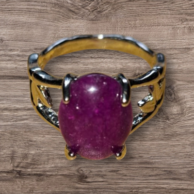 Zilverkleurige agaat ring 2 maat 16