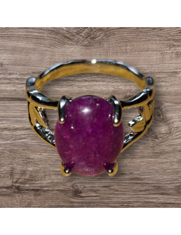 Zilverkleurige agaat ring 2 maat 16