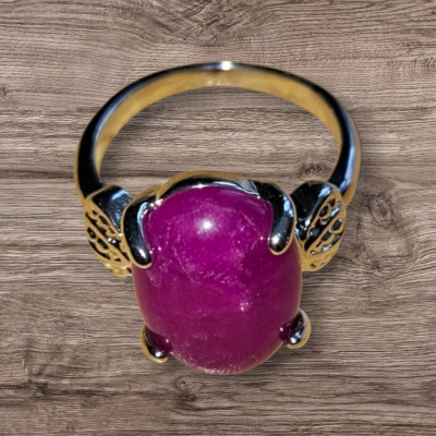 Zilverkleurige kwarts ring maat 11