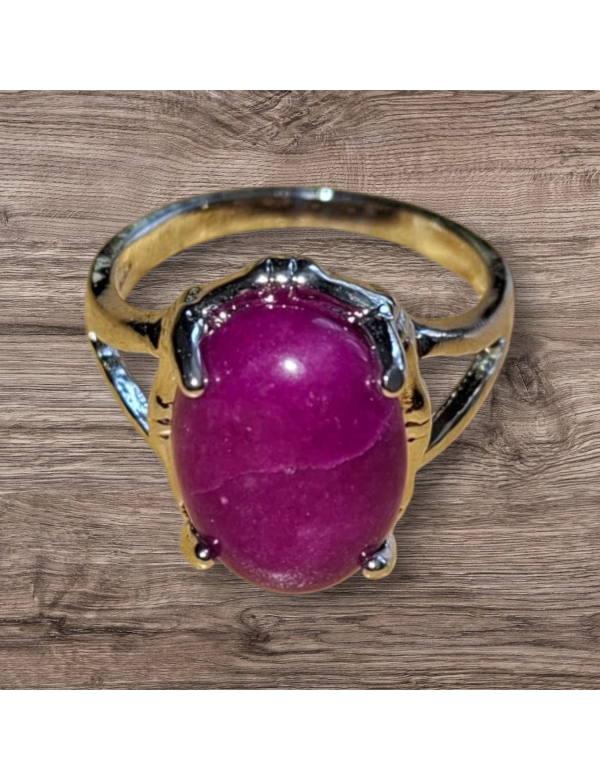 Zilverkleurige kwarts ring maat 14