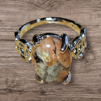Zilverkleurige nunderiet ring maat 13