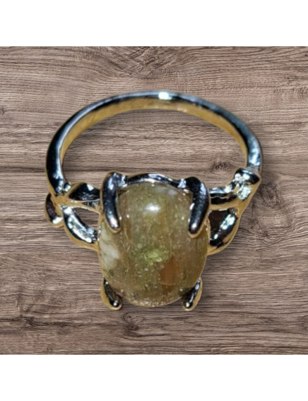 Zilverkleurige unakiet ring maat 15