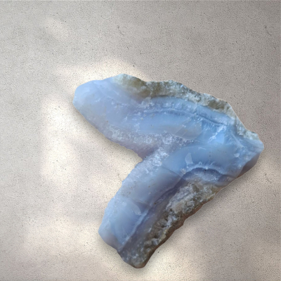 Ruwe blauwe lace agaat