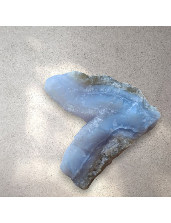 Ruwe blauwe lace agaat